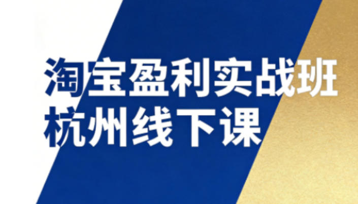 淘宝盈利实战班杭州线下课12月26-28日(音频+字幕)，帮你掌握SOP流程+12门核心技术-梦清研习社