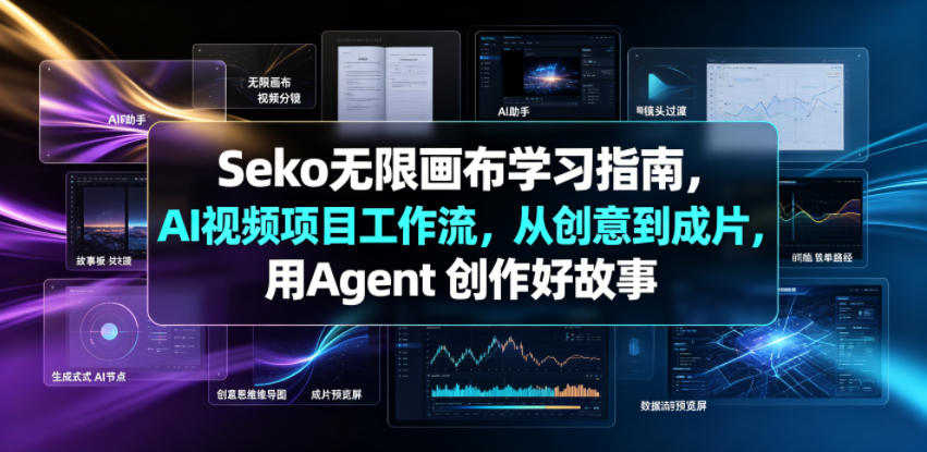 Seko无限画布学习指南，AI视频项目工作流，从创意到成片，用Agent 创作好故事-梦清研习社