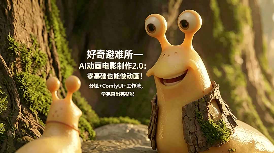 好奇避难所—AI动画电影制作2.0：零基础也能做动画！分镜+ComfyUI+工作流，学完直出完整影片-梦清研习社