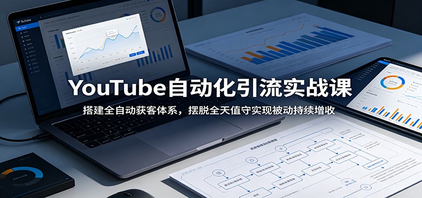 YouTube自动化引流实战课：搭建全自动获客体系，摆脱全天值守实现被动持续增收-梦清研习社
