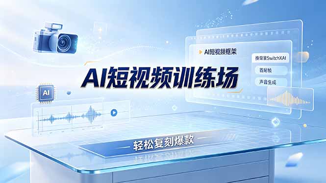 老陈AI短视频训练场：AI短视频框架+换背景SwitchXAI+首尾帧+声音生成，轻松复刻爆款-梦清研习社