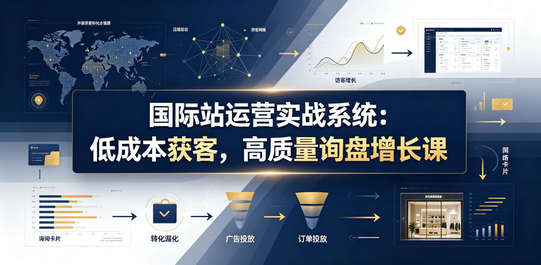 国际站运营实战系统：低成本获客，高质量询盘增长课(更新26年)-梦清研习社
