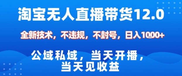 淘宝无人直播12.0,公域私域技术,不封号,不违规布局双十一流量风口,日入1k(独家技术)【揭秘】-梦清研习社