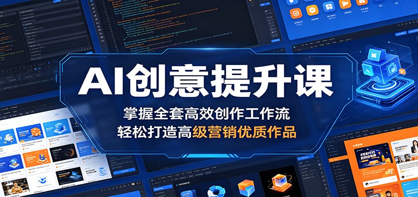 AI创意提升课：掌握全套高效创作工作流，轻松打造高级营销优质作品-梦清研习社
