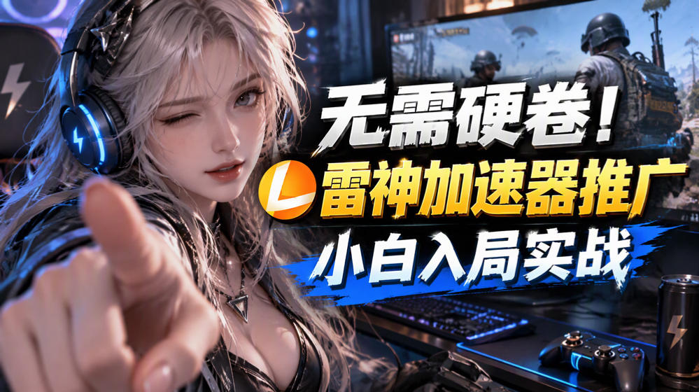 无需硬卷！雷神加速器推广，小白入局实战一天也能几十r-梦清研习社