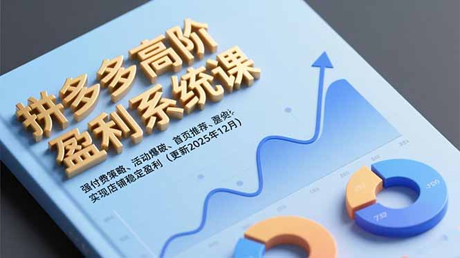 拼多多高阶盈利系统课,强付费策略、活动爆破、首页推荐,实现店铺稳定盈利(更新12月-梦清研习社