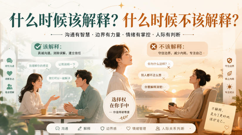 付费文章：什么时候该解释？什么时候不该解释？-梦清研习社