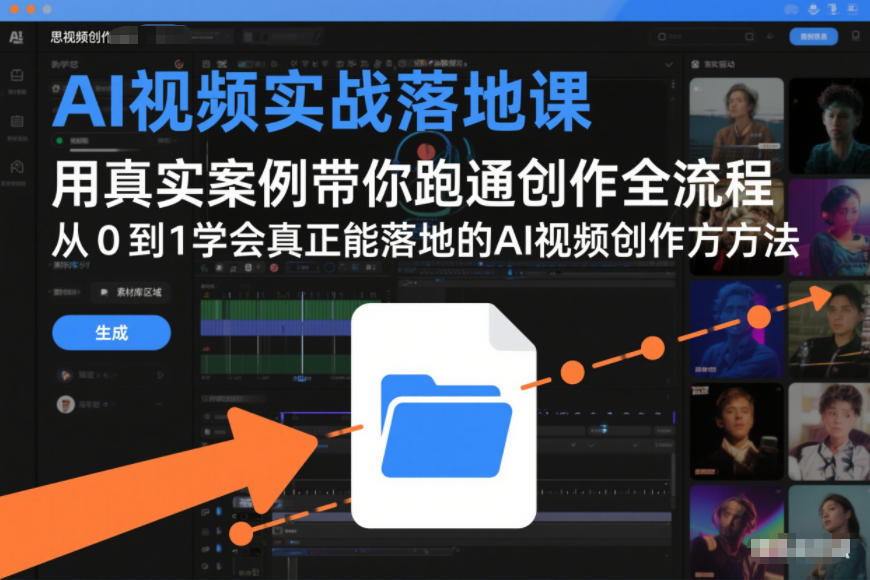 AI视频实战落地课，用真实案例带你跑通创作全流程，从0到1学会真正能落地的AI视频创作方法-梦清研习社