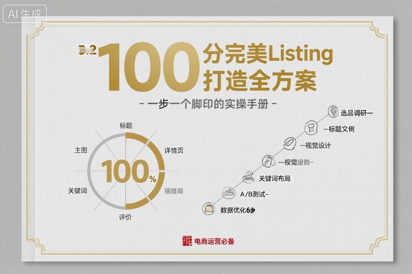 100分完美Listing打造全方案，想要完美listing必须是需要一步一个脚印的-梦清研习社