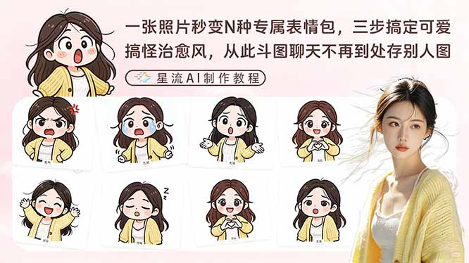 一张照片秒变N种专属表情包，三步搞定可爱搞怪治愈风，从此斗图聊天不再到处存别人图-梦清研习社