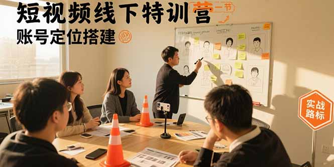 短视频线下特训营:账号定位搭建/口播号拍摄剪辑/直播间流量入口/变现实战-梦清研习社