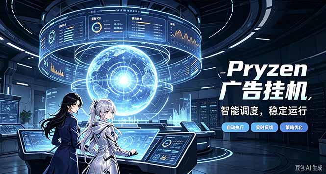 Pryzen广告全自动挂机给自己一个交代，门槛低，零基础小白也可以快速上手-梦清研习社