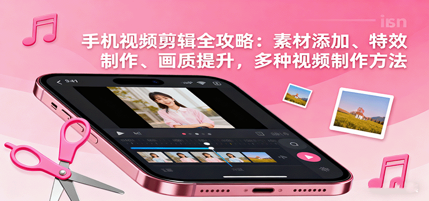 手机视频剪辑全攻略:素材添加、特效制作、画质提升,多种视频制作方法-梦清研习社