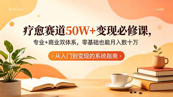 疗愈赛道50W+变现必修课，专业+商业双体系，零基础也能月入数十万-梦清研习社