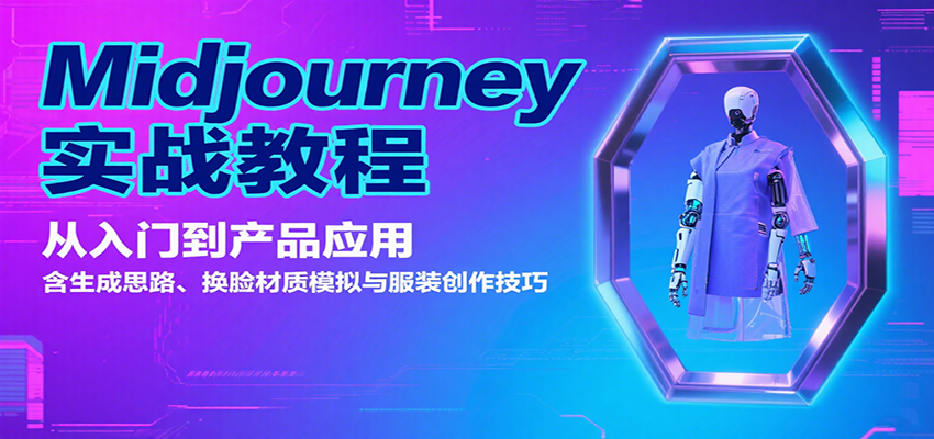 Midjourney实战教程：从入门到产品应用，含生成思路、换脸材质模拟与服装创作技巧-梦清研习社