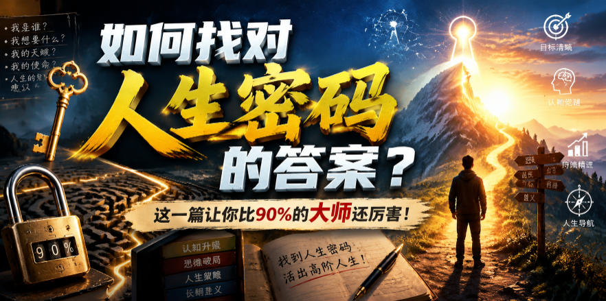 付费文章：如何找对人生密码的答案？这一篇让你比90%的大师还厉害！-梦清研习社