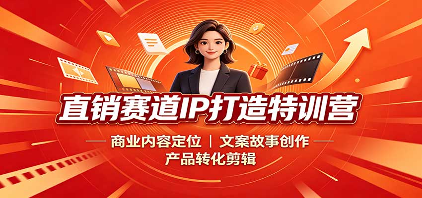 直销赛道IP打造特训营：商业内容定位，文案故事创作，产品转化剪辑-梦清研习社