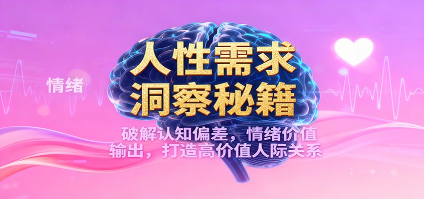 人性需求洞察秘籍，破解认知偏差，情绪价值输出，打造高价值人际关系-梦清研习社