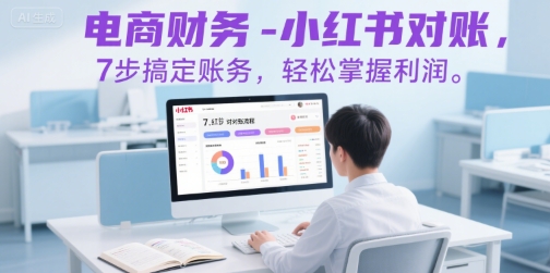 电商财务-小红书对账，7步搞定账务，轻松掌握利润-梦清研习社