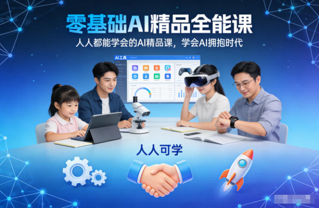 零基础AI精品全能课，人人都能学会的AI精品课，学会AI拥抱时代-梦清研习社