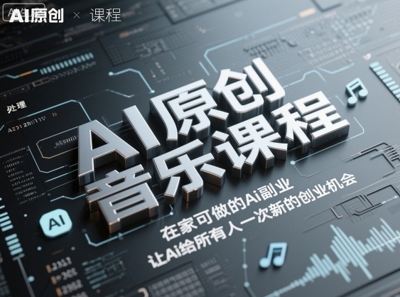 AI原创音乐课程,在家可做的Ai副业,让Ai给所有人一次新的创业机会-梦清研习社