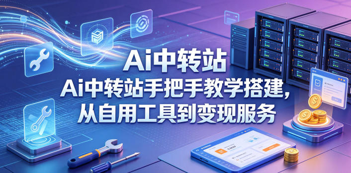Ai中转站手把手教学搭建，从自用工具到变现服务-梦清研习社