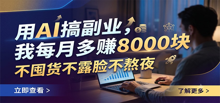 用AI搞副业,我每月多赚8000块,不囤货不露脸不熬夜-梦清研习社