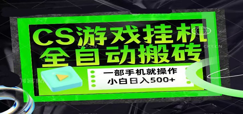 CSGO游戏挂机捡漏搬砖，超稳定的项目，带领1000+小白实现日入500+-梦清研习社