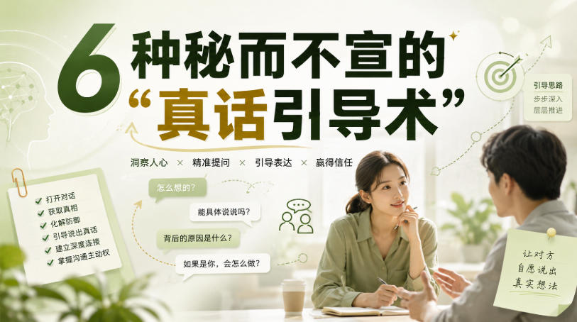 付费文章:6种秘而不宣的“真话引导术”-梦清研习社