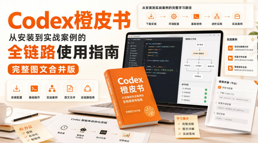 Codex橙皮书,从安装到实战案例的全链路使用指南,完整图文合并版-梦清研习社