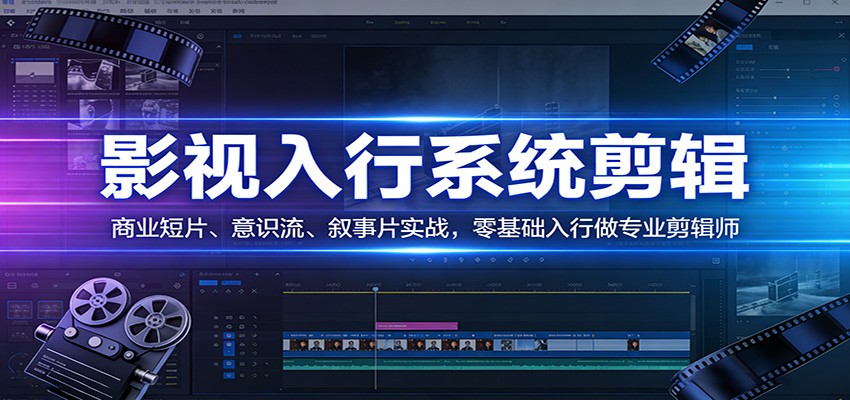 影视系统剪辑,商业短片、意识流、叙事片实战,零基础入行做专业剪辑师-梦清研习社
