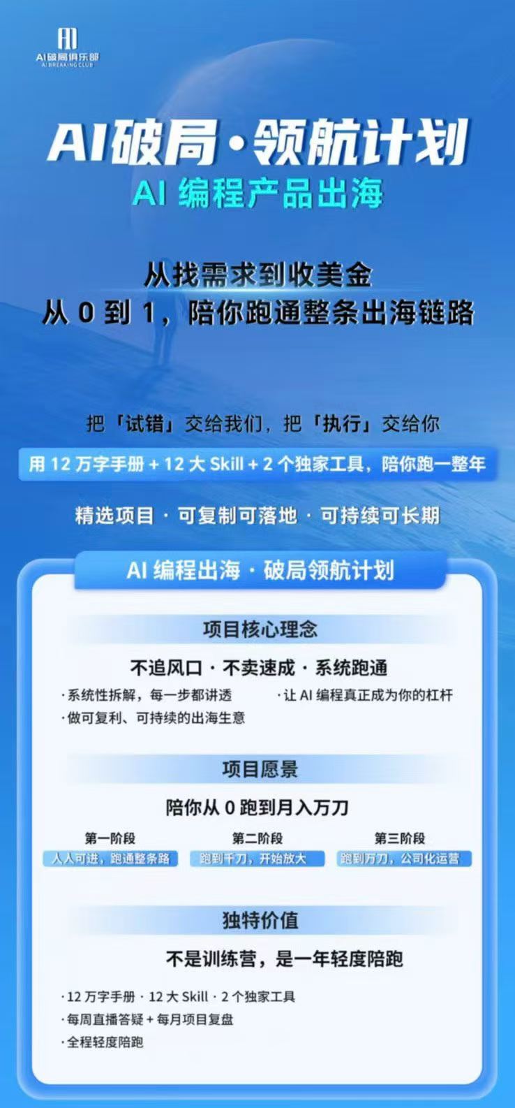图片[1]-AI编程产品出海领航计划-更新：12万字手册+12大Skill+2个独家工具，从找需求到上线收美金跑通全链路-梦清研习社