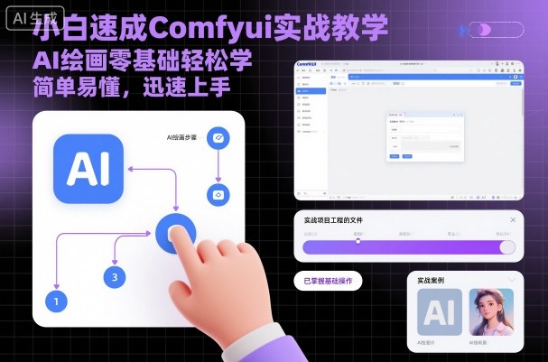 小白速成Comfyui实战教学,AI绘画零基础轻松学,简单易懂,迅速上手-梦清研习社