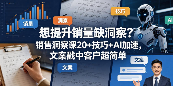想提升销量缺洞察？销售洞察课20+技巧+AI加速，文案戳中客户超简单【原创双语字幕】-梦清研习社