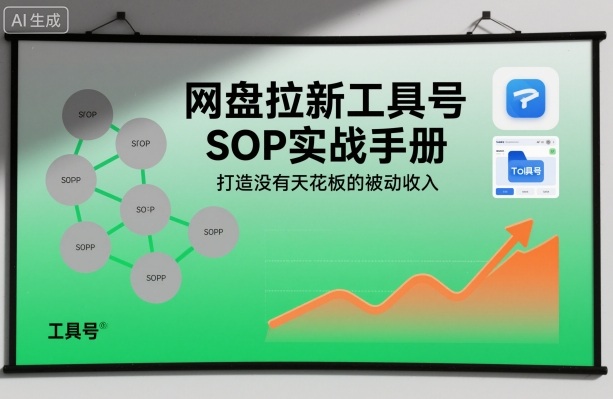 网盘拉新工具号SOP实战手册，打造没有天花板的被动收入-梦清研习社