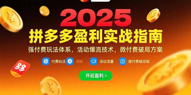 拼多多盈利实战指南，强付费玩法，活动爆流技术，微付费破局方案(更新7月-梦清研习社