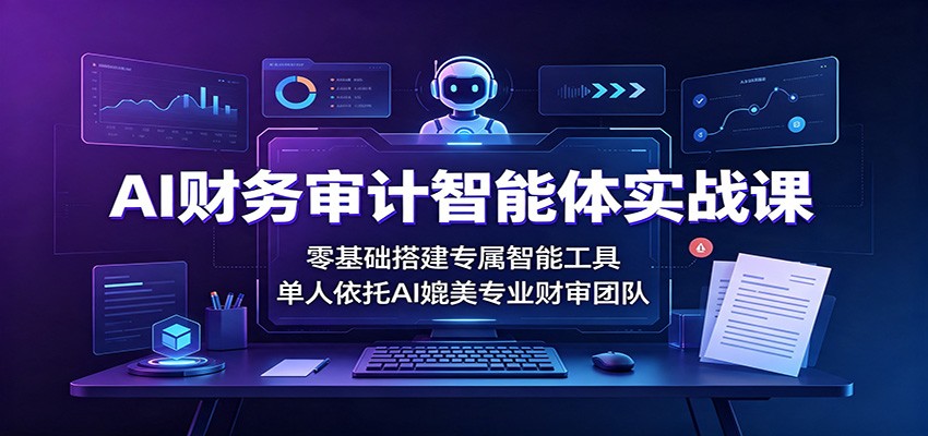 AI财务审计智能体实战课：零基础搭建专属智能工具，单人依托AI媲美专业财审团队-梦清研习社