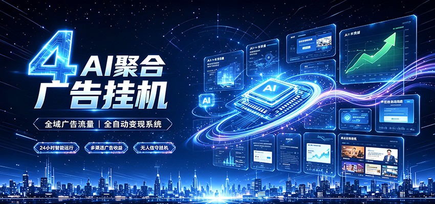 全域广告流量聚合，AI无人挂机稳赚佣金，打造长期稳定被动收入副业-梦清研习社