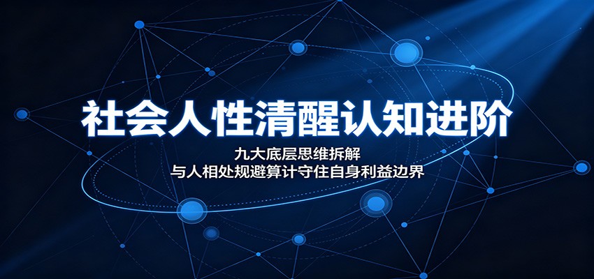 社会人性清醒认知进阶：九大底层思维拆解，与人相处规避算计守住自身利益边界-梦清研习社