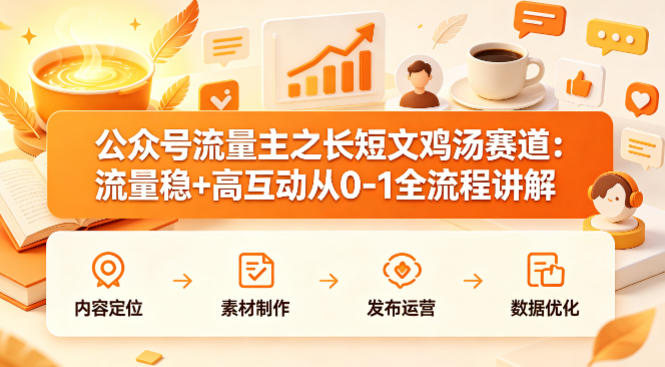 公众号流量主之长短文鸡汤赛道，流量稳+高互动，从0-1全流程讲解-梦清研习社