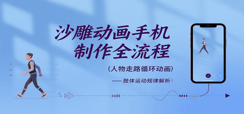 沙雕动画手机制作全流程，关键帧动画、走路、表情变换、场景反向移动、车内人物添加等-梦清研习社