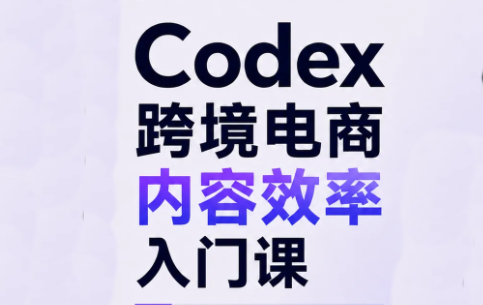 Codex跨境电商内容效率入门课-梦清研习社