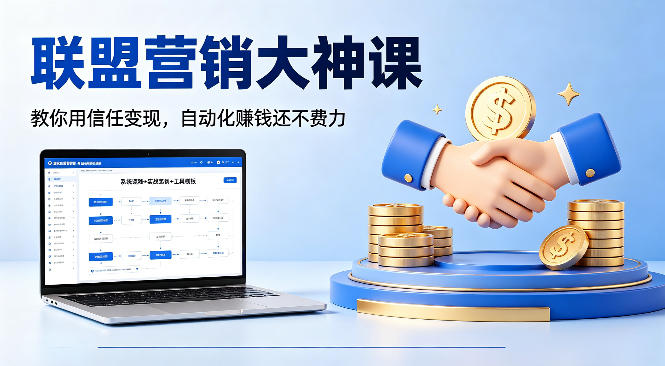 联盟营销大神课，教你用信任变现，自动化賺钱还不费力【原创双语字幕】-梦清研习社