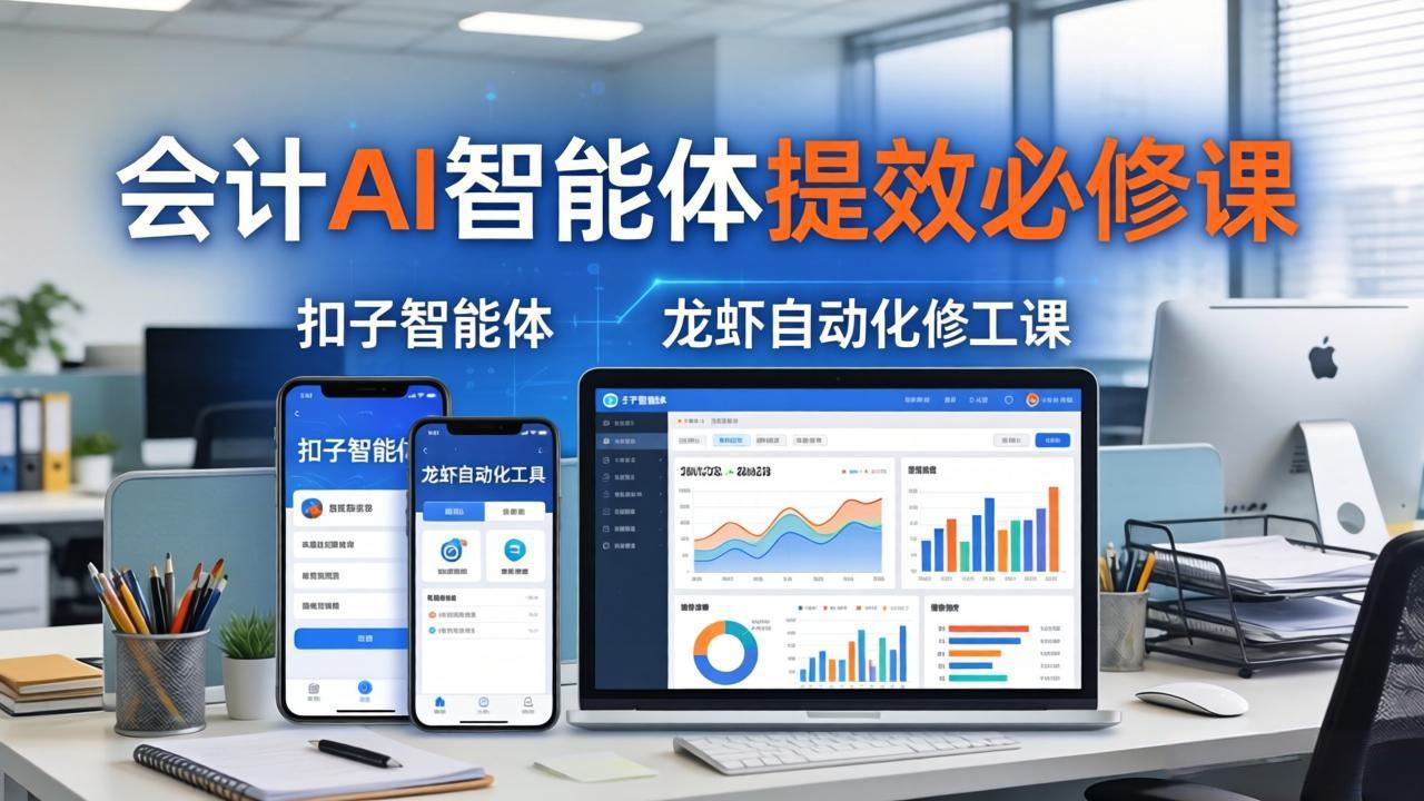 财务会计AI智能体提效必修课：扣子智能体+龙虾自动化+报表分析，一站式提升财务工作效率-梦清研习社