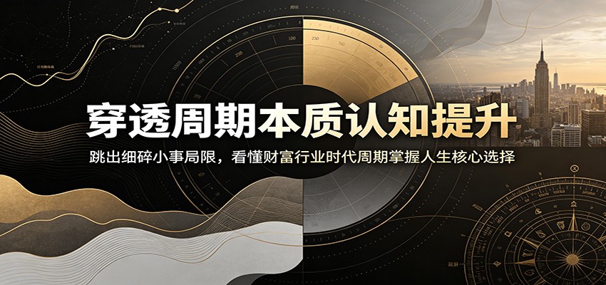 穿透周期本质认知提升：跳出细碎小事局限，看懂财富行业时代周期掌握人生核心选择-梦清研习社