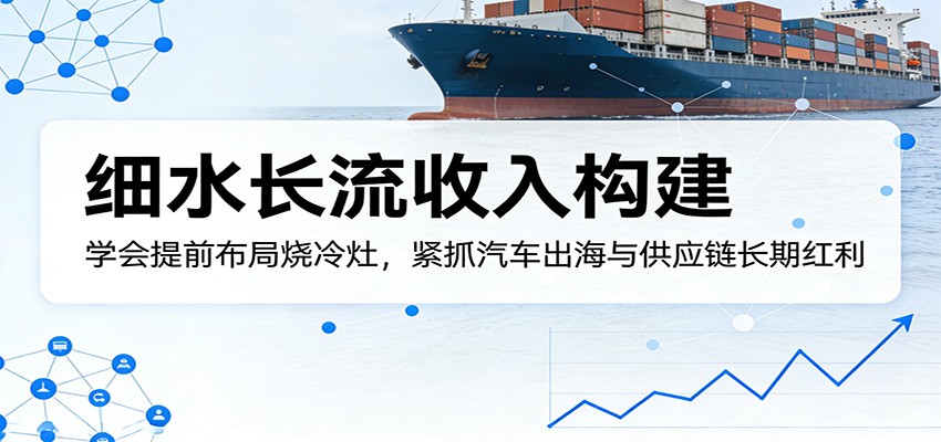 付费文章：细水长流收入构建，学会提前布局烧冷灶，紧抓汽车出海与供应链长期红利-梦清研习社