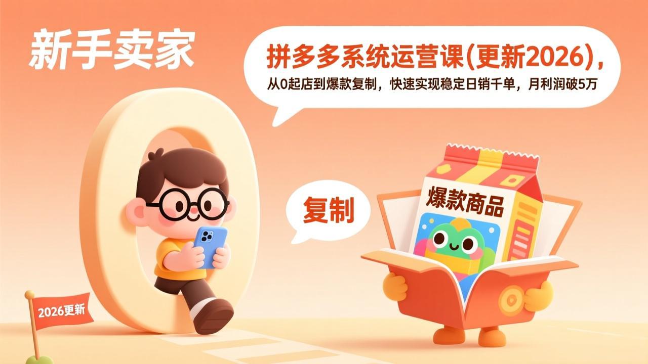 拼多多系统运营课(更新2026-梦清研习社