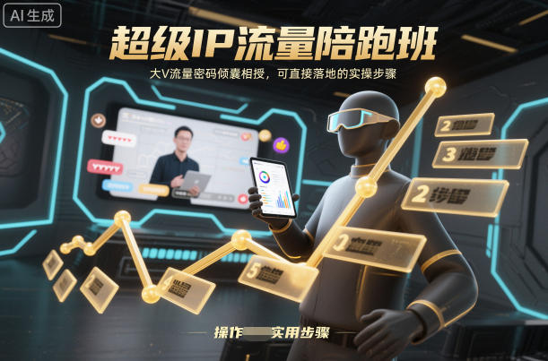 超级IP流量陪跑班，大V流量密码倾囊相授，可直接落地的实操步骤-梦清研习社