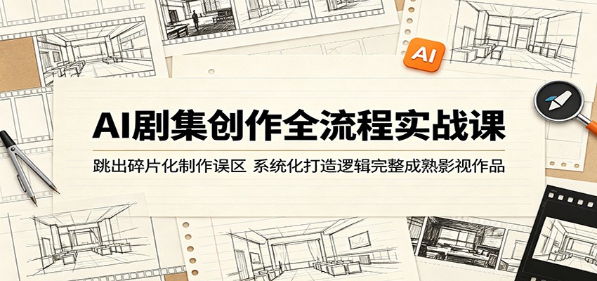 AI剧集创作全流程实战课：跳出碎片化制作误区，系统化打造逻辑完整成熟影视作品-梦清研习社