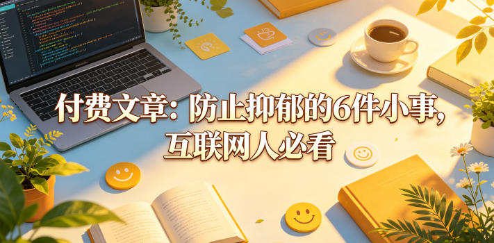 付费文章：防止抑郁的6件小事，互联网人必看！-梦清研习社